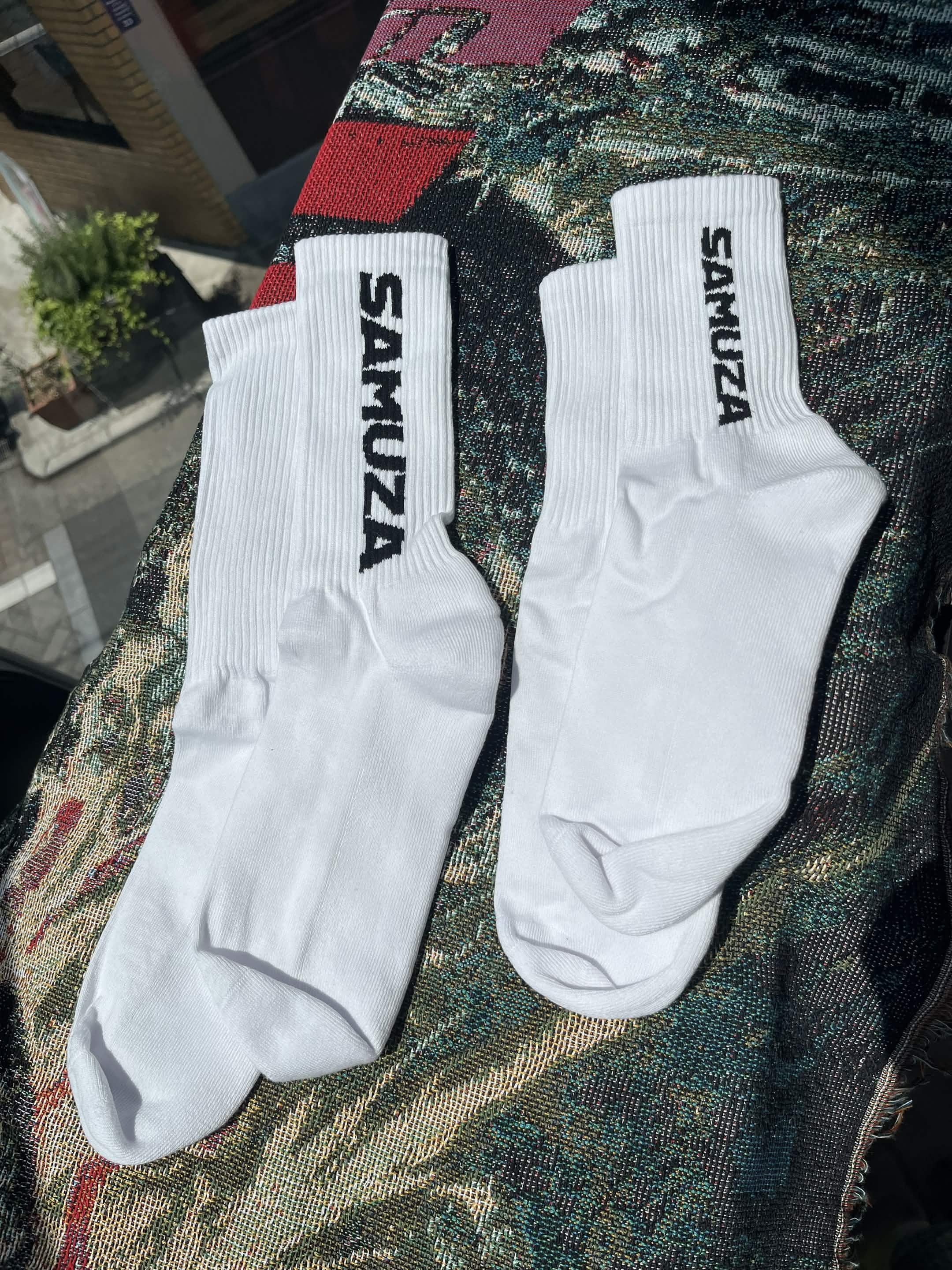SAMUZA SOCKS WHITE